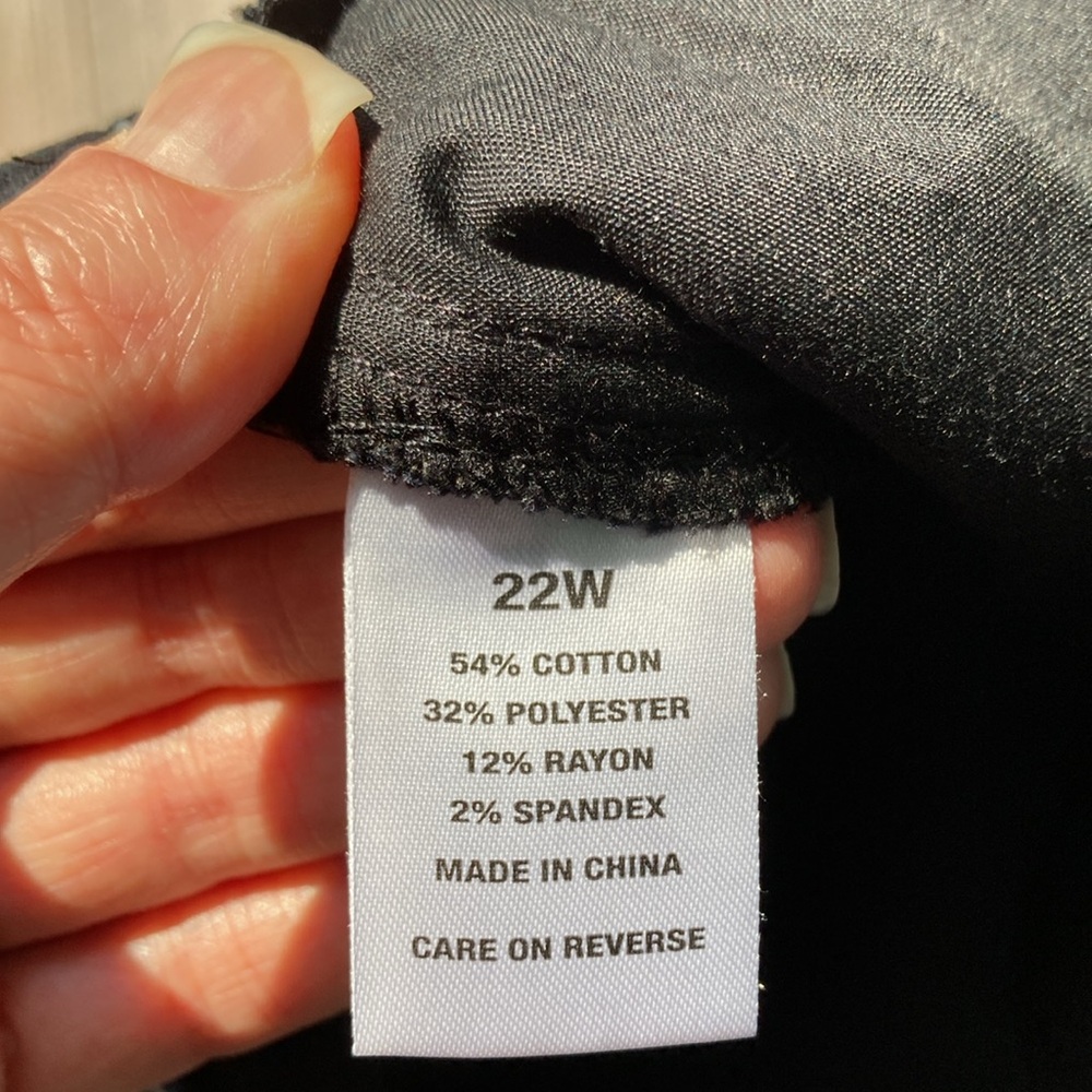 Napa Valley pull on black short w stretch & comfort waistband 22W - Picture 14 of 14